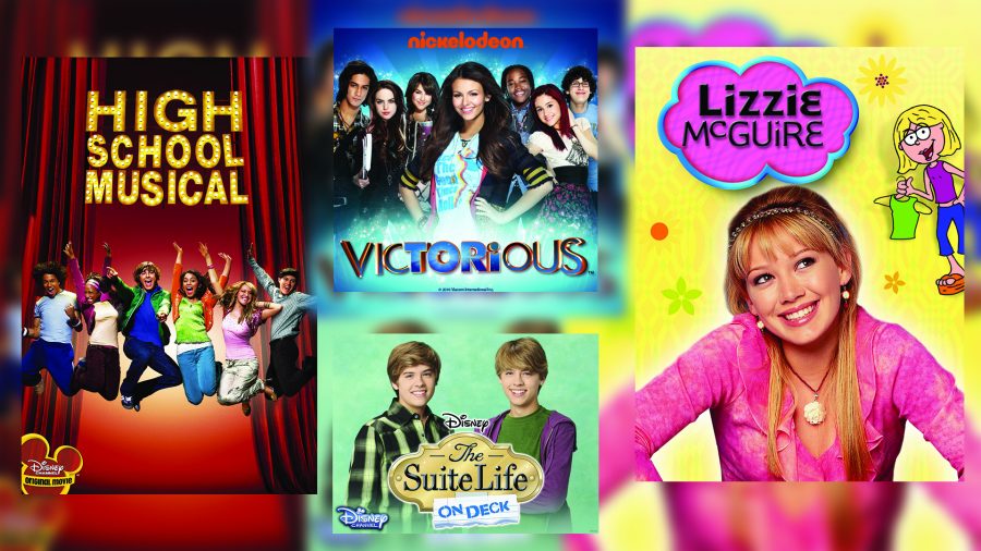 Movies and shows like "High School Musical," "Victorious," "Suite Life of Zack and Cody" and "Lizzie McGuire" are a pivotal part of many teenagers' childhoods. Graphic by Darian Williams