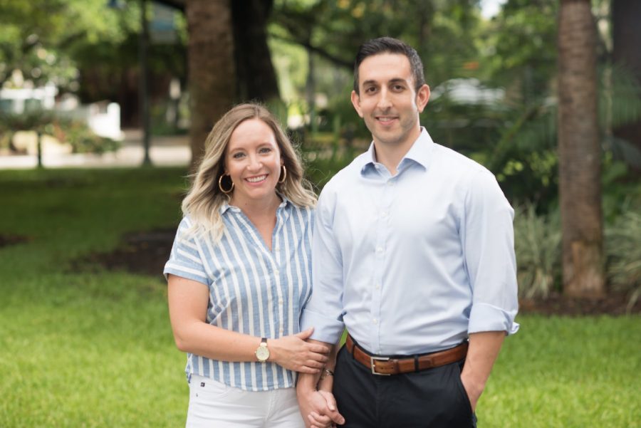 Sarah Leonardi and her husband Ross.