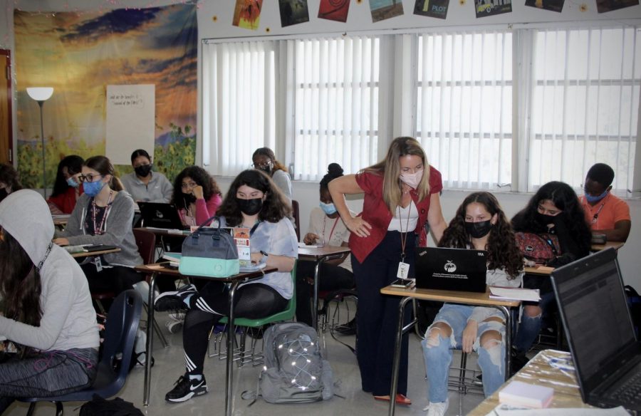 English teacher Stacey Lippel looks forward to this school year with students back physically in class.