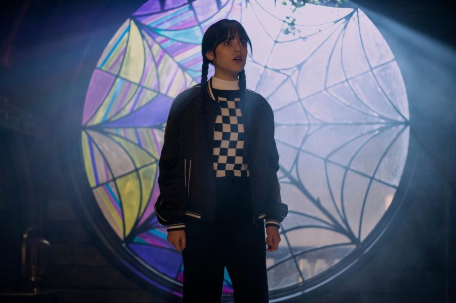 Jenna Ortega as Wednesday Addams in “Wednesday.” Photo courtesy of Vlad Cioplea/Netflix/TNS.